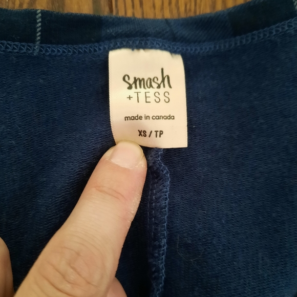 ⚡️SALE⚡️Smash + Tess Wednesday Romper in Blue Holiday Tartan, Size XS - Picture 7 of 13